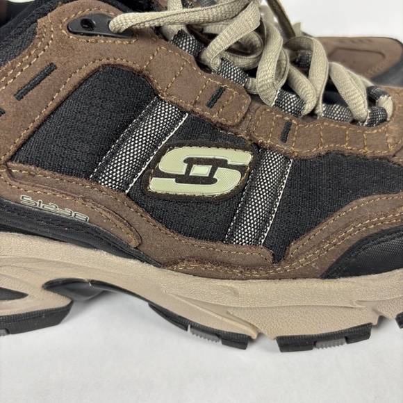 Sketchers Sport Men's Size 8.5 Sneaker Brown/Black Leather NWOT - Picture 2 of 11